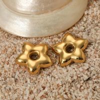 1 Pair Cute Pentagram Plating 316 Stainless Steel  16K Gold Plated White Gold Plated Gold Plated Ear Studs main image 1