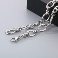 304 Stainless Steel Simple Style Knot Bracelets Necklace main image 10
