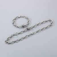 304 Stainless Steel Simple Style Knot Bracelets Necklace main image 9