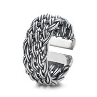 Wholesale Retro Geometric Sterling Silver Plating Open Ring sku image 1
