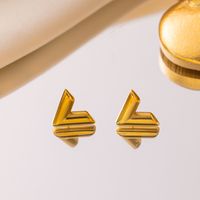 Titanium Steel Basic Simple Style Classic Style Plating V Shape Heart Shape Rings Earrings Necklace sku image 2