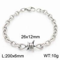304 Stainless Steel Simple Style Knot Bracelets Necklace sku image 3