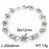 304 Stainless Steel Simple Style Knot Bracelets Necklace sku image 9