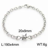 304 Stainless Steel Simple Style Knot Bracelets Necklace sku image 2