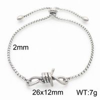 304 Stainless Steel Simple Style Knot Bracelets Necklace sku image 6