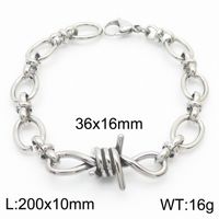 304 Stainless Steel Simple Style Knot Bracelets Necklace sku image 10