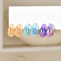 Wholesale Jewelry Ig Style Simple Style Water Droplets Arylic Spray Paint Ear Studs sku image 20