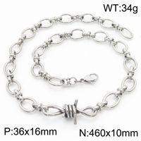 304 Stainless Steel Simple Style Knot Bracelets Necklace sku image 14