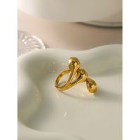 Edelstahl 316 18 Karat Vergoldet Einfacher Stil Klassischer Stil Überzug Einfarbig Ringe main image 3