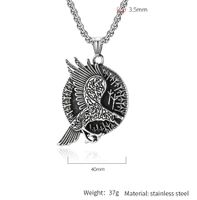 Hip-Hop Retro Crow 304 Stainless Steel 18K Gold Plated Unisex Pendant Necklace main image 2