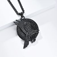 Hip-Hop Retro Crow 304 Stainless Steel 18K Gold Plated Unisex Pendant Necklace main image 4
