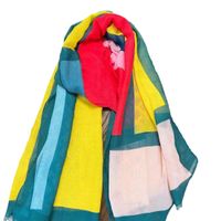 Femmes De Base Style Simple Géométrique Coton Foulard main image 4