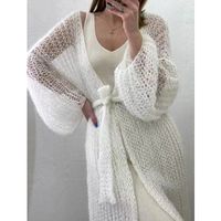 Women's Cardigan Long Sleeve Sweaters & Cardigans Vacation Solid Color main image 3