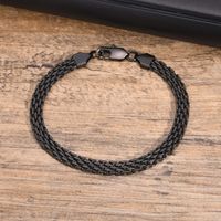 Simple Style Commute Mesh 201 Stainless Steel Plating Braid 18K Gold Plated Men's Bracelets main image 9