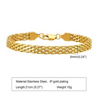 Simple Style Commute Mesh 201 Stainless Steel Plating Braid 18K Gold Plated Men's Bracelets sku image 4