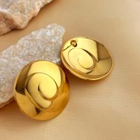1 Pair Elegant Luxurious Simple Style Geometric Plating 304 Stainless Steel 18K Gold Plated Ear Studs main image 6