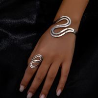 Glam Romantic Commute Solid Color 14K Gold Plated White Gold Plated Alloy Wholesale Rings Bracelets Jewelry Set main image 2