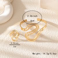Glam Romantic Commute Solid Color 14K Gold Plated White Gold Plated Alloy Wholesale Rings Bracelets Jewelry Set main image 9