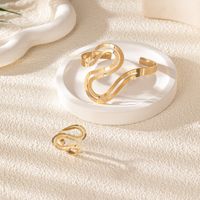 Glam Romantic Commute Solid Color 14K Gold Plated White Gold Plated Alloy Wholesale Rings Bracelets Jewelry Set main image 5