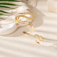 Glam Romantic Commute Solid Color 14K Gold Plated White Gold Plated Alloy Wholesale Rings Bracelets Jewelry Set main image 7