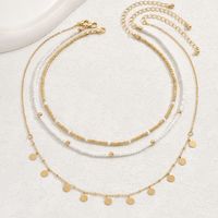Classic Style Shiny Round Iron Plating 18K Gold Plated Women's Necklace main image 4