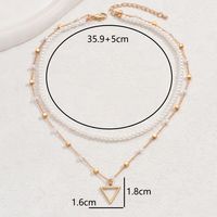 Luxurious Classic Style Round Iron Plating 18K Gold Plated Women's Double Layer Necklaces main image 3