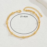 Casual Tropical Classic Style Solid Color Copper Plating 18K Gold Plated Women's Anklet main image 4