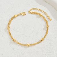 Casual Tropical Classic Style Solid Color Copper Plating 18K Gold Plated Women's Anklet main image 5