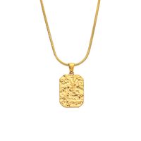 304 Stainless Steel 18K Gold Plated Vintage Style Simple Style Plating Irregular Pendant Necklace main image 8