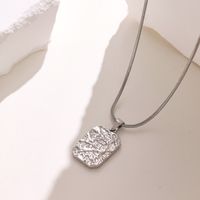 304 Stainless Steel 18K Gold Plated Vintage Style Simple Style Plating Irregular Pendant Necklace main image 6