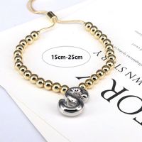 Copper Gold Plated Vintage Style Simple Style Plating Letter Bracelets main image 3