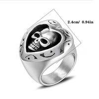 Retro Funny Skull 304 Stainless Steel Polishing Men's Rings main image 2