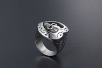 Retro Funny Skull 304 Stainless Steel Polishing Men's Rings main image 8