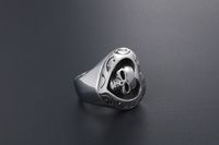 Retro Funny Skull 304 Stainless Steel Polishing Men's Rings main image 7