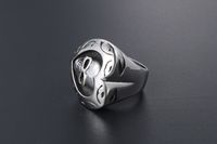 Retro Funny Skull 304 Stainless Steel Polishing Men's Rings main image 1