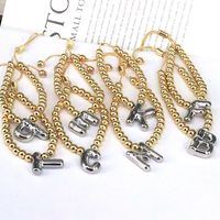 Copper Gold Plated Vintage Style Simple Style Plating Letter Bracelets main image 2