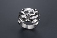 Retro Funny Punk Skull 304 Stainless Steel Polishing Men's Rings main image 8