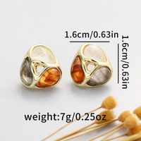1 Pair Simple Style Classic Style Color Block Alloy Ear Studs main image 4
