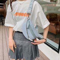 Women's Pu Leather Solid Color Punk Sewing Thread Dumpling Shape Zipper Shoulder Bag main image 6