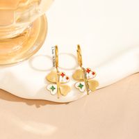 1 Pair Y2K Hip-Hop Star Butterfly Plating 304 Stainless Steel 18K Gold Plated Drop Earrings main image 3