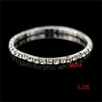 Wholesale Jewelry Simple Style Classic Style Solid Color Metal Iron Chain Rhinestones Inlay Bracelets sku image 1