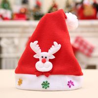 Navidad Lindo Papá Noel Monigote De Nieve Tela Fiesta Gorro Navideño sku image 12