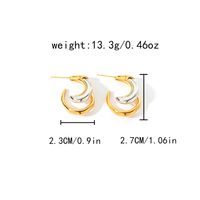 1 Pair Simple Style Classic Style Moon Plating 304 Stainless Steel 14K Gold Plated Ear Studs sku image 1