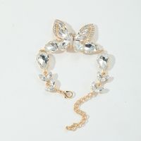 Wholesale Jewelry Simple Style Classic Style Butterfly Alloy Zircon Inlay Bracelets main image 1