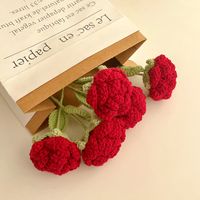 Mode Blume Garn Nachgemachte Pflanzen Rose 1 Stück sku image 2