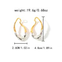 1 Pair Simple Style Classic Style Color Block Asymmetrical Plating Three-dimensional 304 Stainless Steel 14K Gold Plated Ear Studs sku image 1