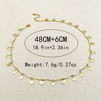 304 Stainless Steel Gold Plated Elegant Glam Sweet Tassel Plating Inlay Heart Shape Necklace sku image 1