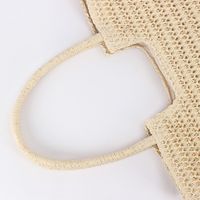 Women's Large Polyester Cotton Straw Solid Color Elegant Classic Style Zipper Straw Bag main image 4