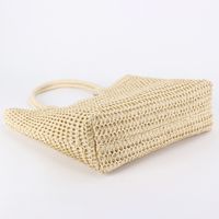 Women's Large Polyester Cotton Straw Solid Color Elegant Classic Style Zipper Straw Bag main image 5