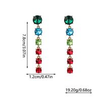 1 Pair Simple Style Shiny Round Inlay Alloy Zircon Drop Earrings main image 2